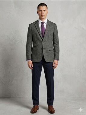 Ted Baker London “No Ordinary Joe” Men’s 100% Wool Blazer – Size 42S – Herringbo
